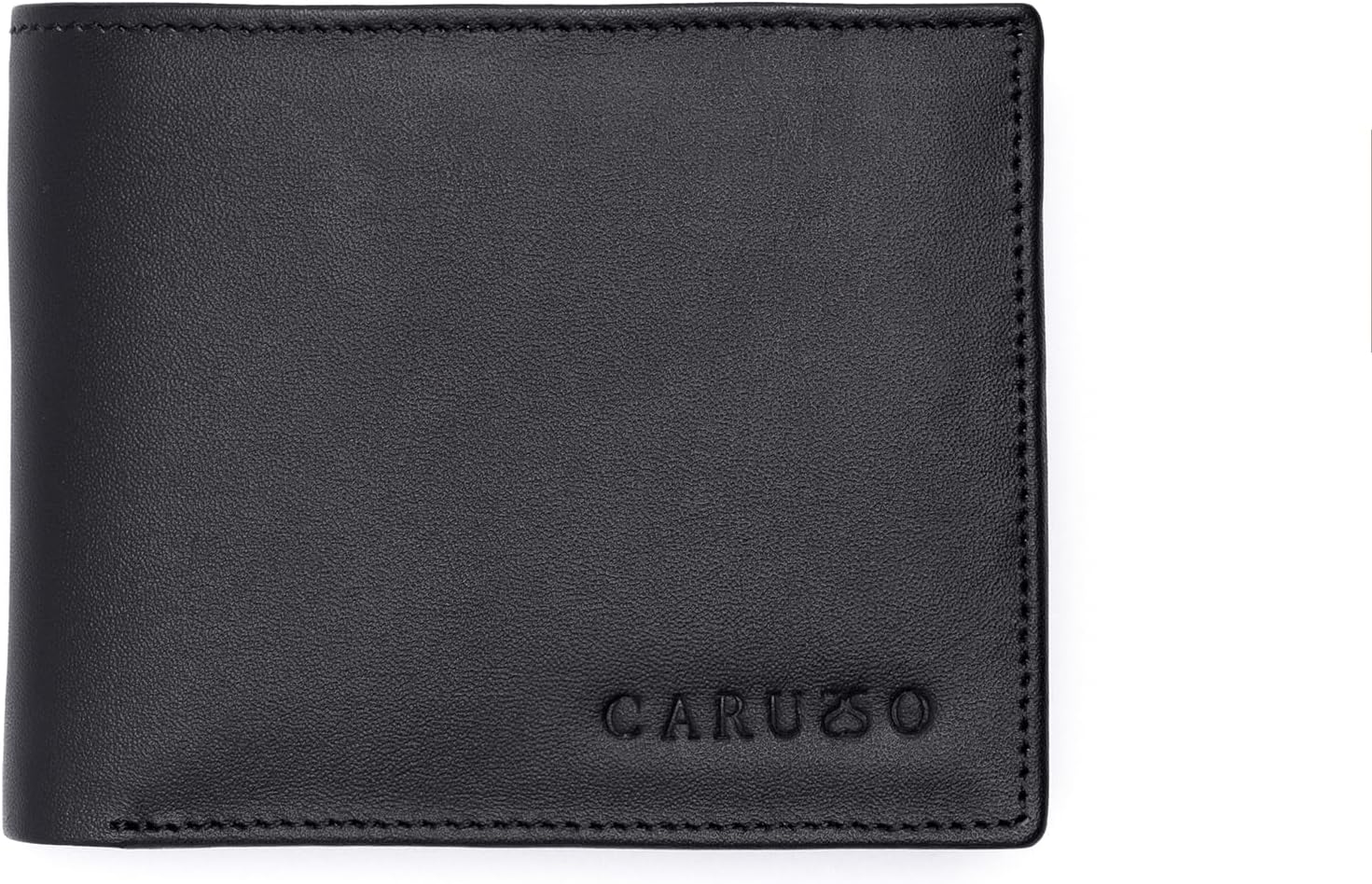 CARUSSO Leather Wallet for Men | RFID Blocking | Extra Capacity Bifold Wallet with 2 ID Windows (BROWN)