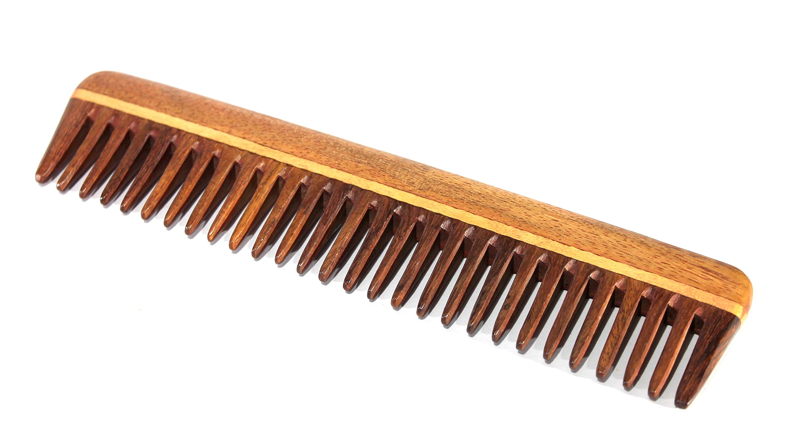 eSplanade Drewniany grzebień dla mężczyzn i kobiet - drewno Sheesham ręcznie wykonane antystatyczne włosy, broda, wąsy grzebień. (19 cm)