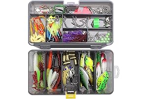 168PCS Zokbom Lures Kit Set for Freshwater Saltwater
