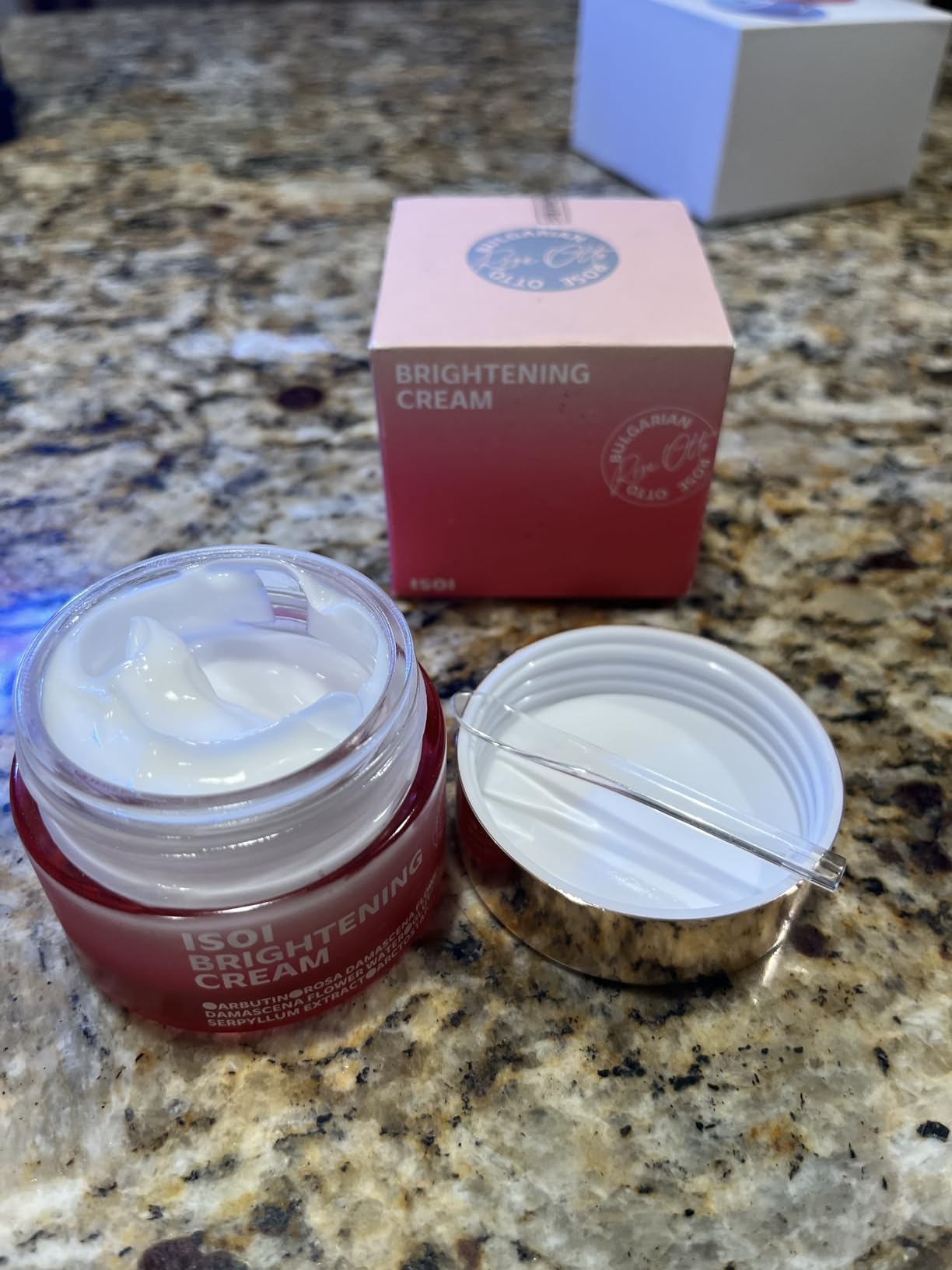 ISOI Rose Cream with Arbutin, Glutathione, 5 Types Hyaluronic Acid & Ceramide, Hydrating Face Moisturizer for Radiance & Uneven-Looking Tone, Korean Skin Care (1.86 fl oz, 55ml)