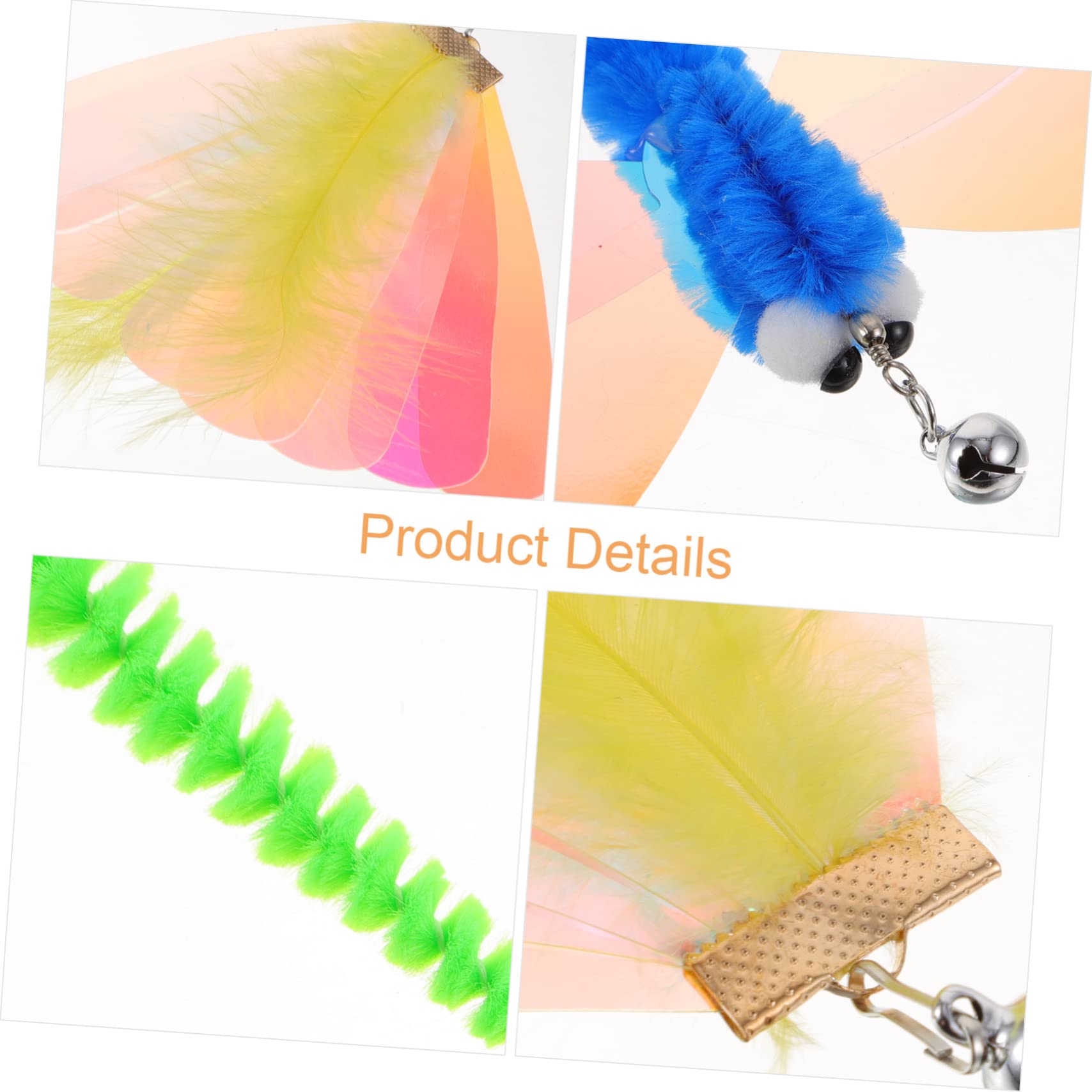 Toddmomy 40pièces Jouets De Remplacement pour Chat Kit De Jouets à Agiter Accessoires De Jeux Interactifs avec Libellules Et