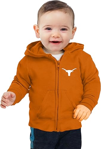 Miniatura 38 de Little King NCAA - Sudadera con capucha de algodón con cremallera completa para niños y niñas con logotipo del equipo bordado (6M 12M 18M)