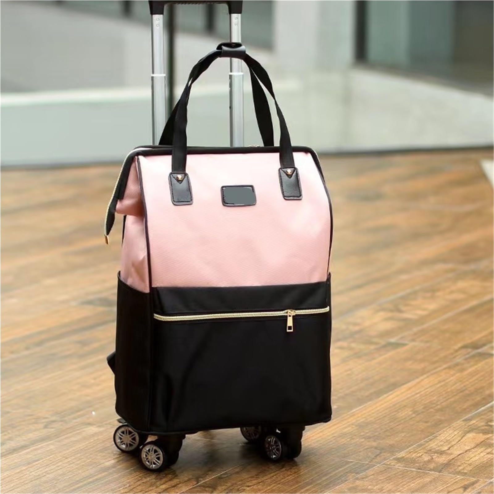 Bolsa De Viaje con Ruedas Bolsa de Viaje de Gran Capacidad for Mujer con 4 Ruedas, Mochila Oxford con Ruedas for Hombre, Bolsas de Viaje con Ruedas, Bolsa de Lona con Ruedas(Purple)