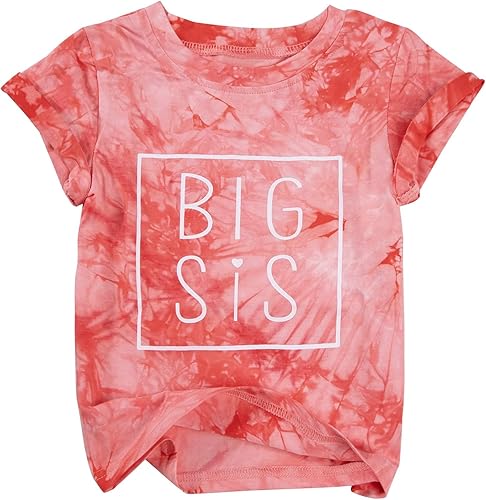 MNLYBABY Big Sister - Camiseta de manga corta para bebé y niña, promocionada a hermana mayor