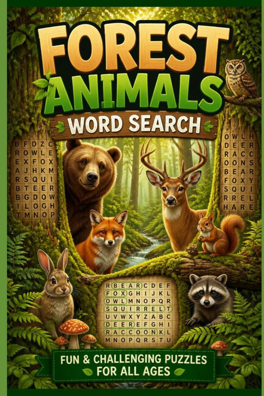 Hidden in the Forest: Animals Word Search: 1000 Challenging Words | Explore Wildlife with Every Puzzle