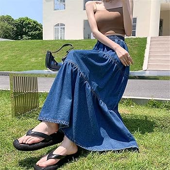 Amazon.com: Maxi Long Skirts Women Spring Summer Elastic
