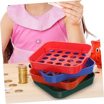 Amazon.co.jp: 4個 コイン仕分けトレイ コイン選別機 コインカウント