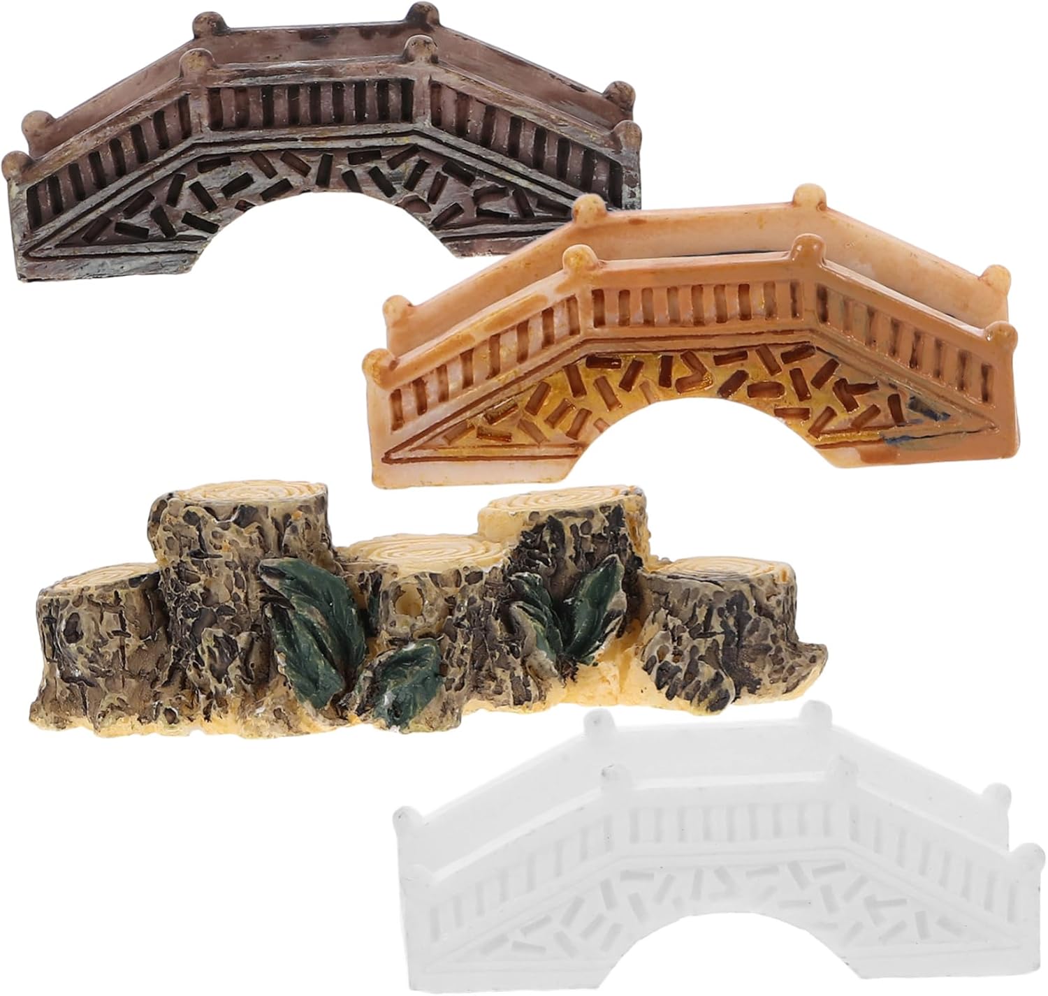 Sosoport 20pcs Micro Landscape Adornment Mini Garden Arch Bridge Miniature Plastic Bridge Model Outdoor Garden Decor