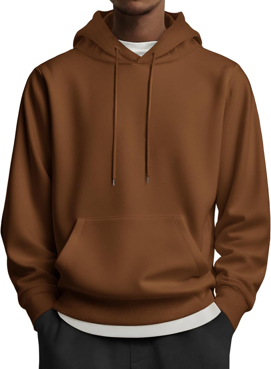 COOFANDY Mens Hoodies Pullover Long Sleeve Casual Fashion Sweatshirts Drawstring Gym Hooded Shirt with Kanga Pocket