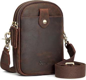 S-ZONE Small Crossbody Bags for Women RFID Blocking Leather Phone Purses