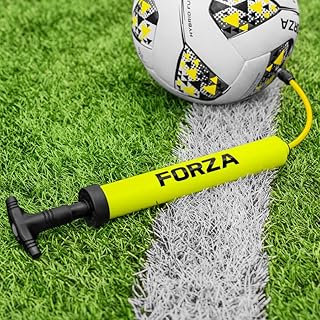 FORZA Pump That Ball™ | Ball Pump with Needle – Hand Air Pump for Football, Rugby, Basketball, Volleyball & More – Inflator with Needle Storage – Portable & Lightweight