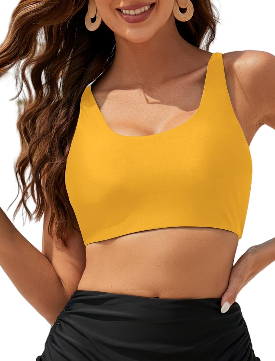 ZAFUL Women's Adjustable Lace-up Bikini Top Push Up Padded Swimsuit Tops