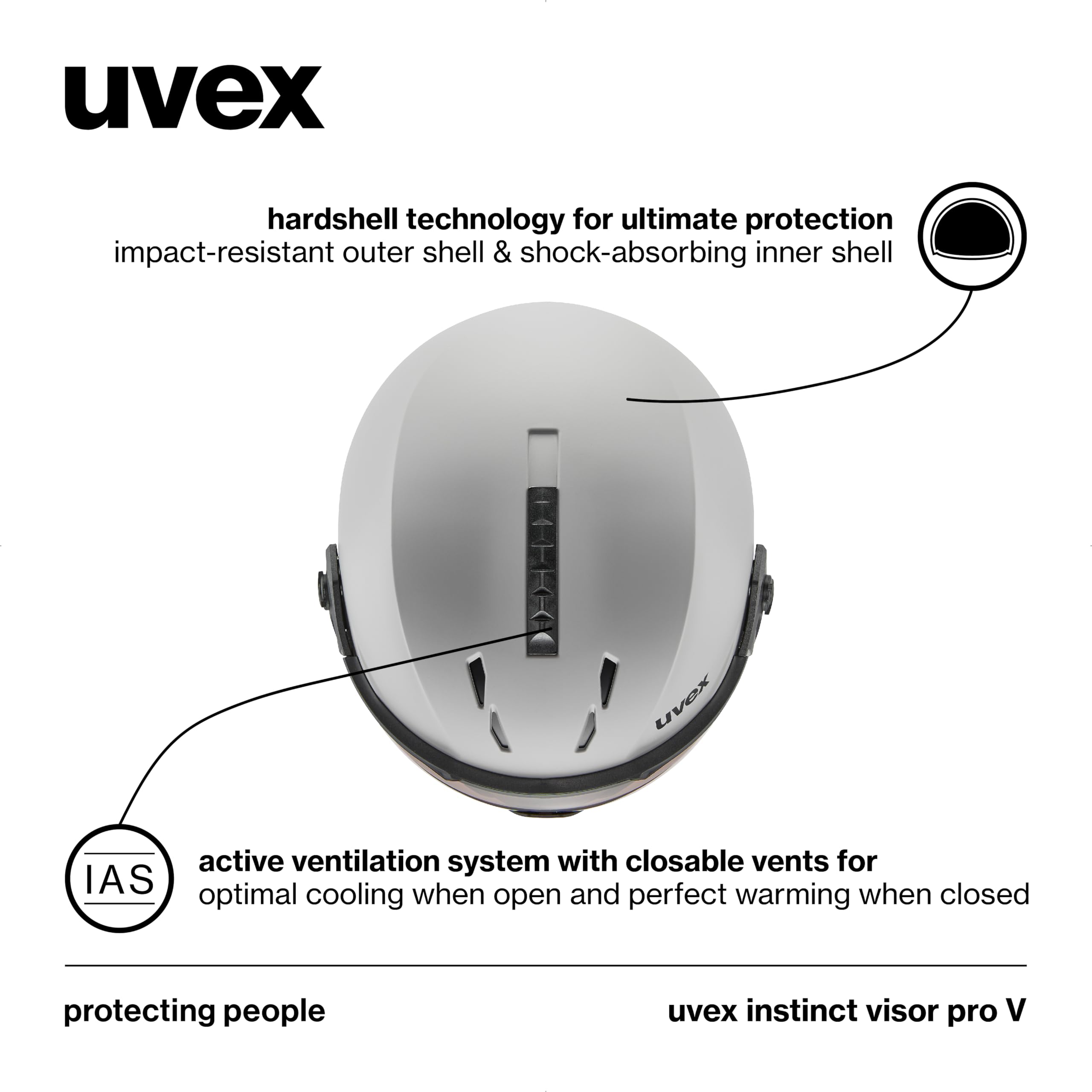 UVEX INSTINCT VISOR PRO V GREY M 59-61