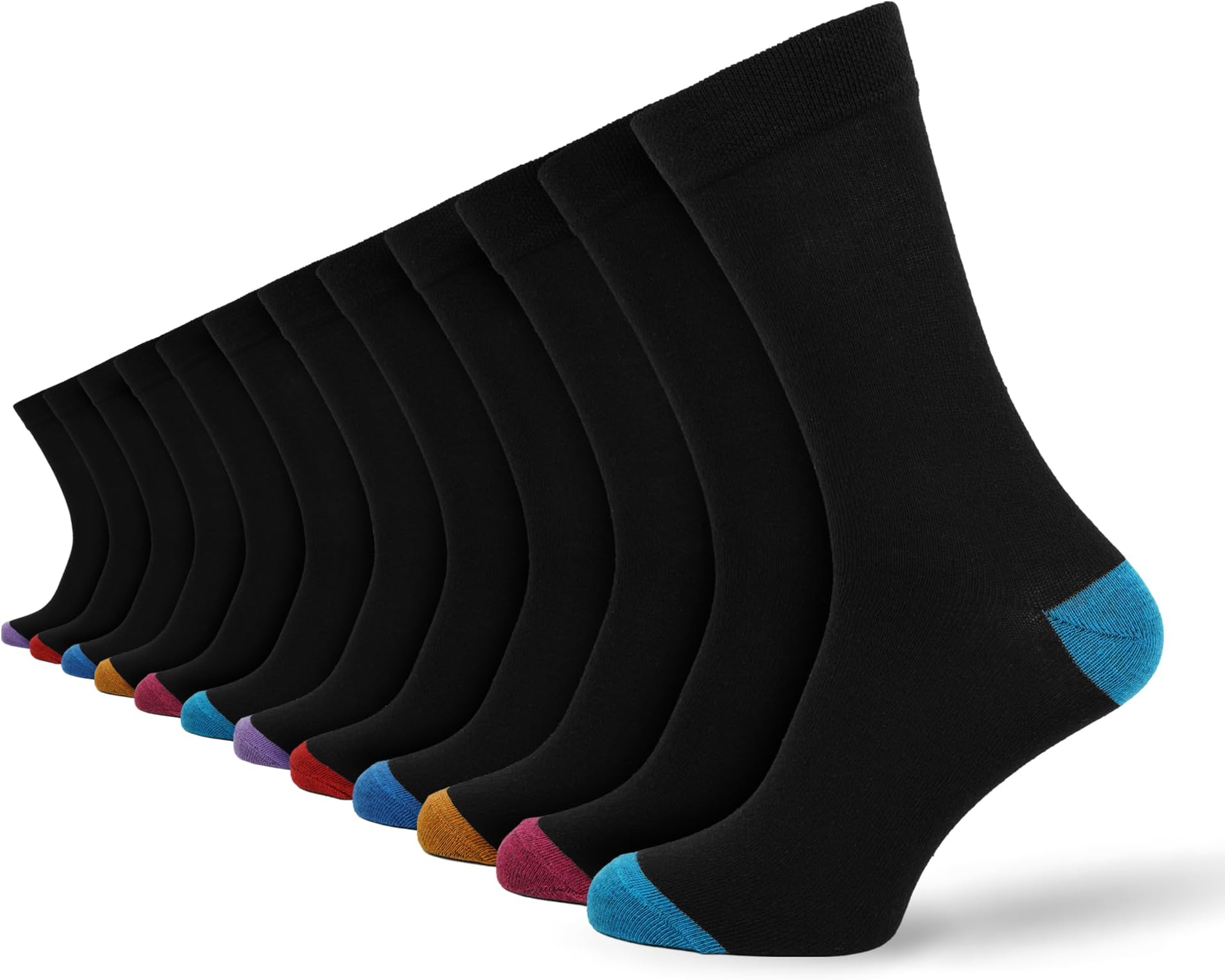 Men’s 12-Pack Cotton-Rich Work Socks, UK Size 6-11, Soft, Breathable, Durable, Everyday Wear, Reinforced Heel & Toe, All-Day Comfort, Secure Fit, Odor Control, Stay Fresh