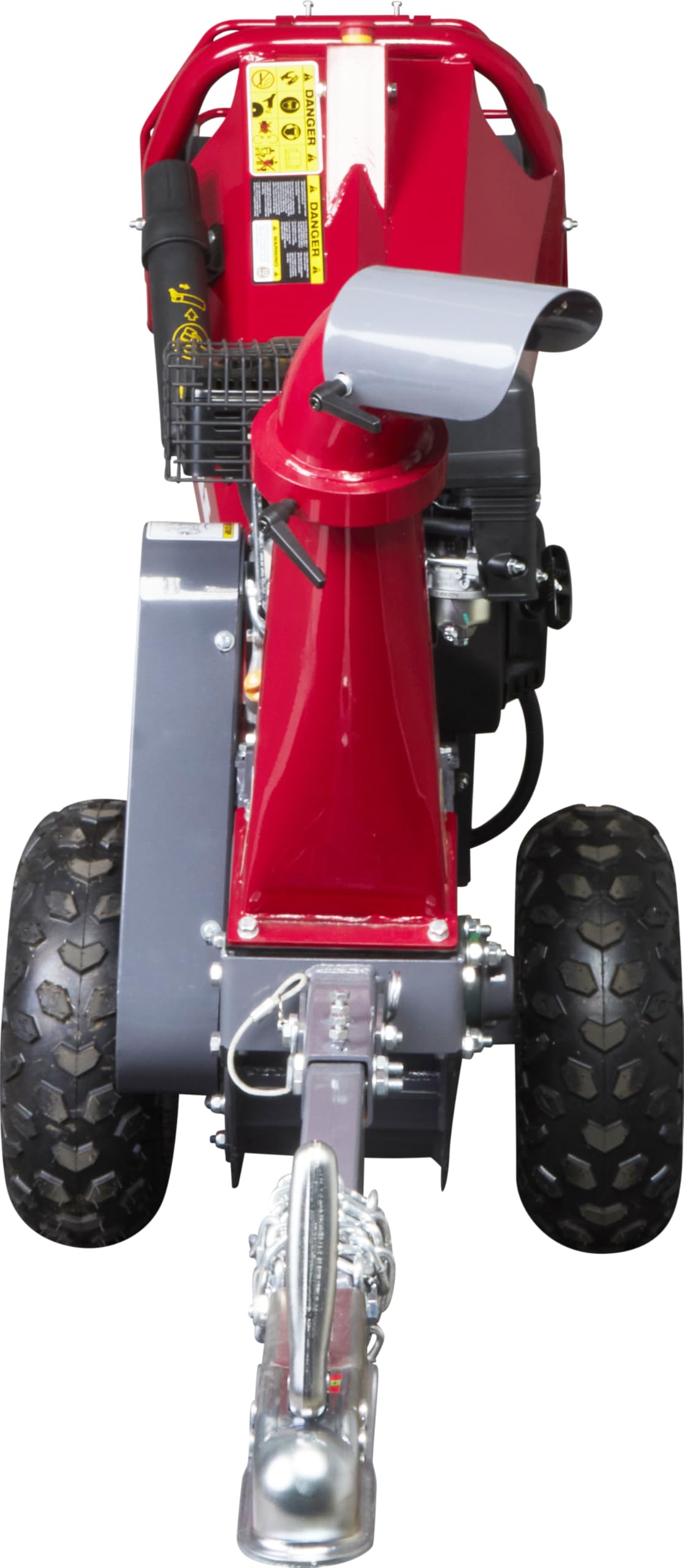P. Lindberg Benzin-Holzhäcksler, Hochleistungs-Gartenhäcksler, Astzerkleinerer & Baumast-Häcksler, 196-ccm-Viertaktmotor, anhängbarer Häcksler, um 360° drehbarer Auswurfschacht, für Äste bis zu 100 mm
