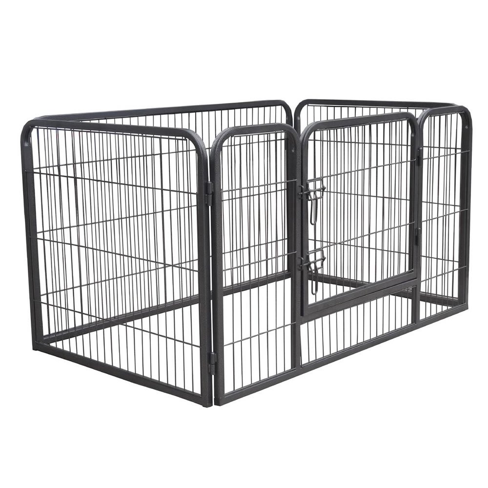 Melko Welpenauslauf Freilaufgehege XXL Hunde mit Tür 124x80x70 cm klappbar