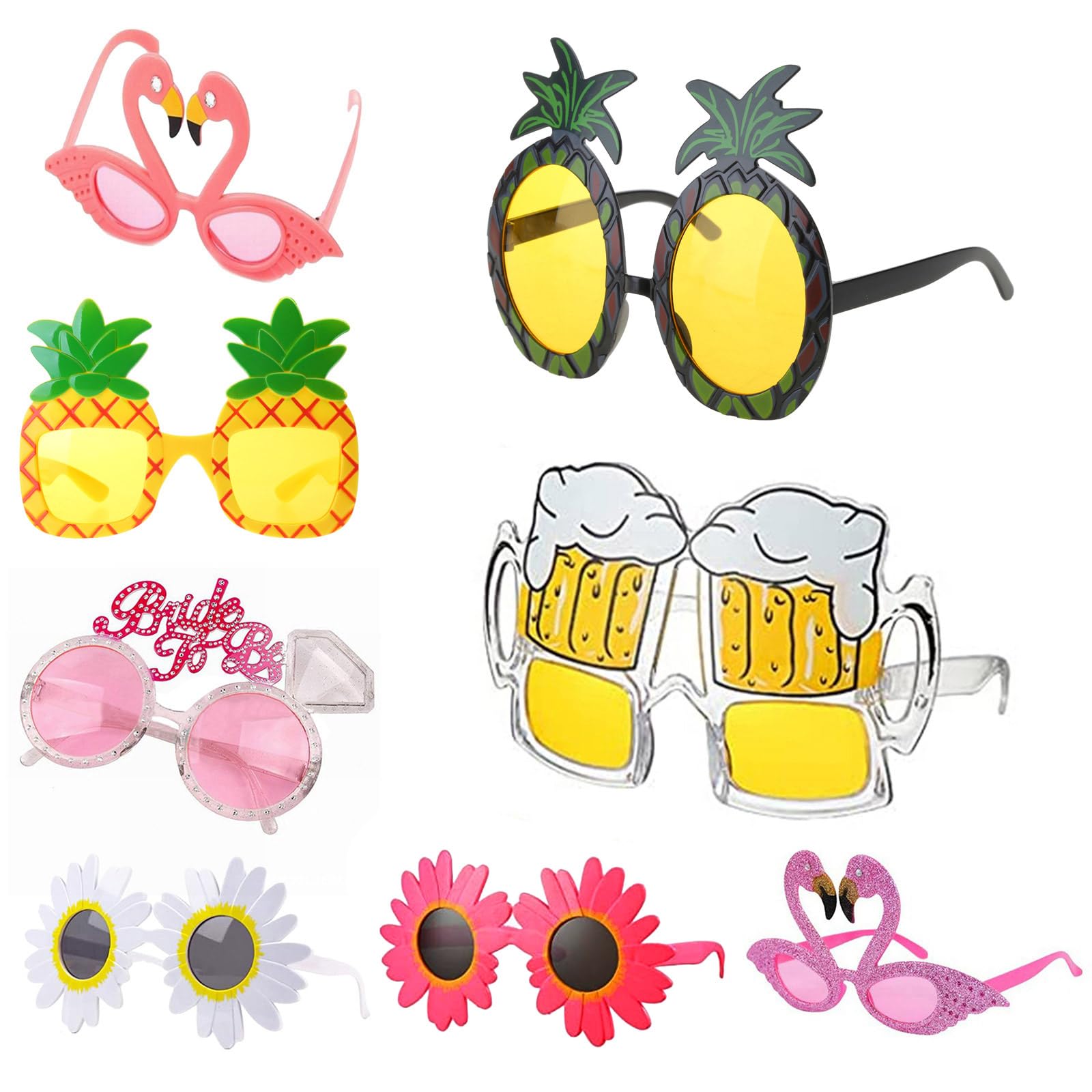 Xinsheinelry Beach Glasses Funny Flamingo Party Glasses Party Funny Glasses Beach Party Favor