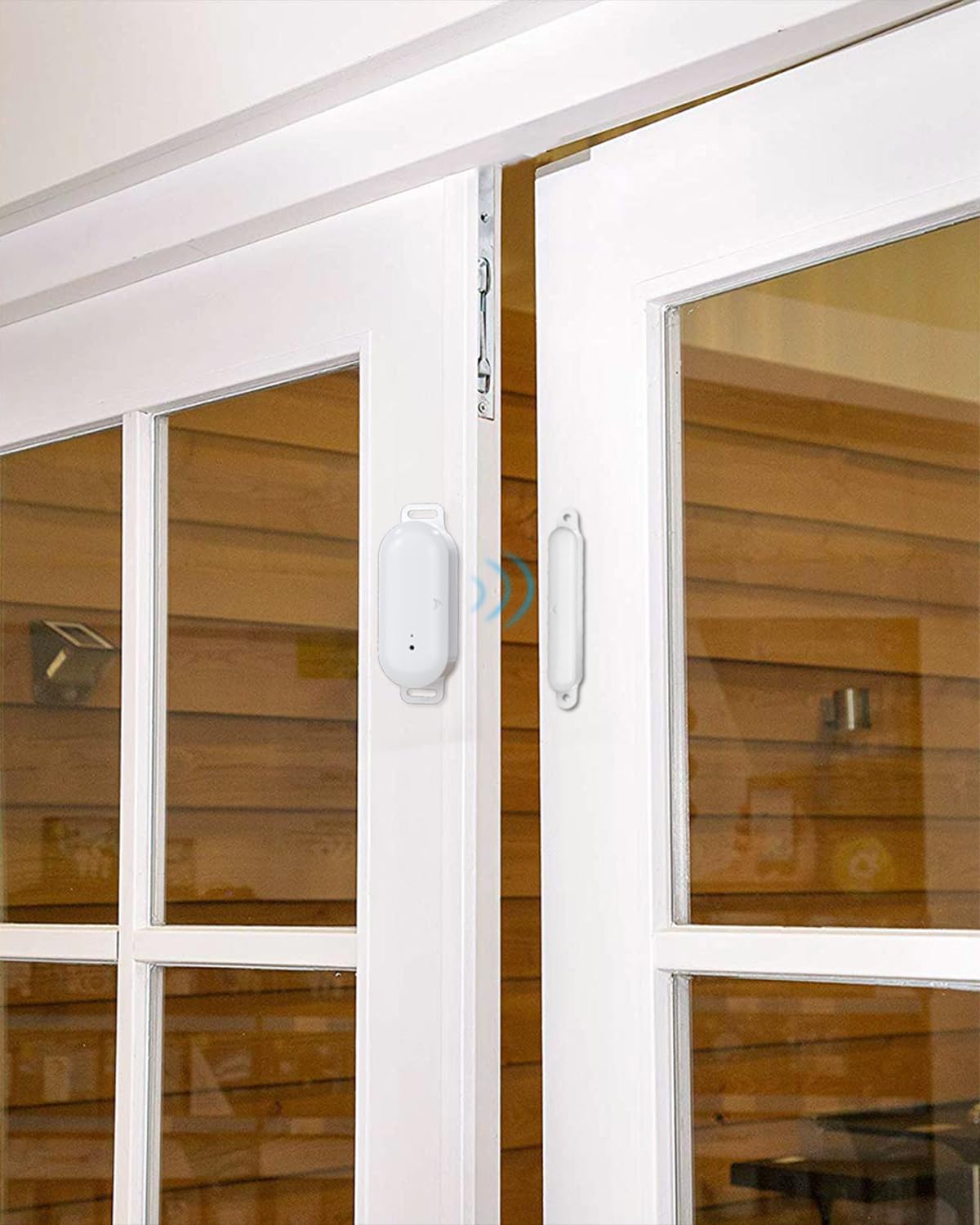 Funk Abluftsteuerung Set mit Fenster-Magnetkontakt und Funksteckdose für Dunstabzugshaube Kamin Fensterschalter Wireless Fensterkontaktschalter