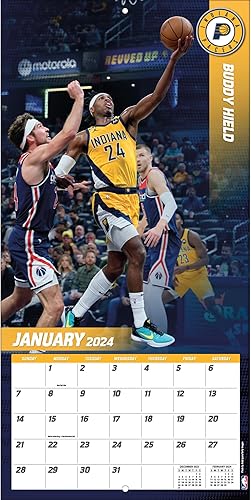 Miniatura 3 de Turner Sports Indiana Pacers 2024 - Calendario de pared de equipo de 12 x 12 pulgadas (24998011880)