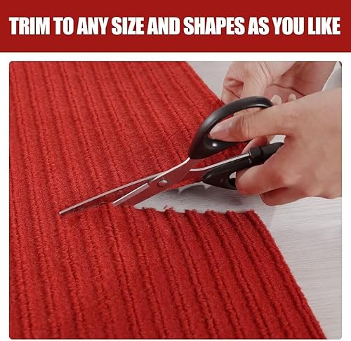 Miniatura 6 de HOMBYS Alfombra roja extra gruesa de 450 GSM para fiestas y eventos, 3 x 10 pies, camino de pasillo rojo para ceremonia de boda, alfombra de