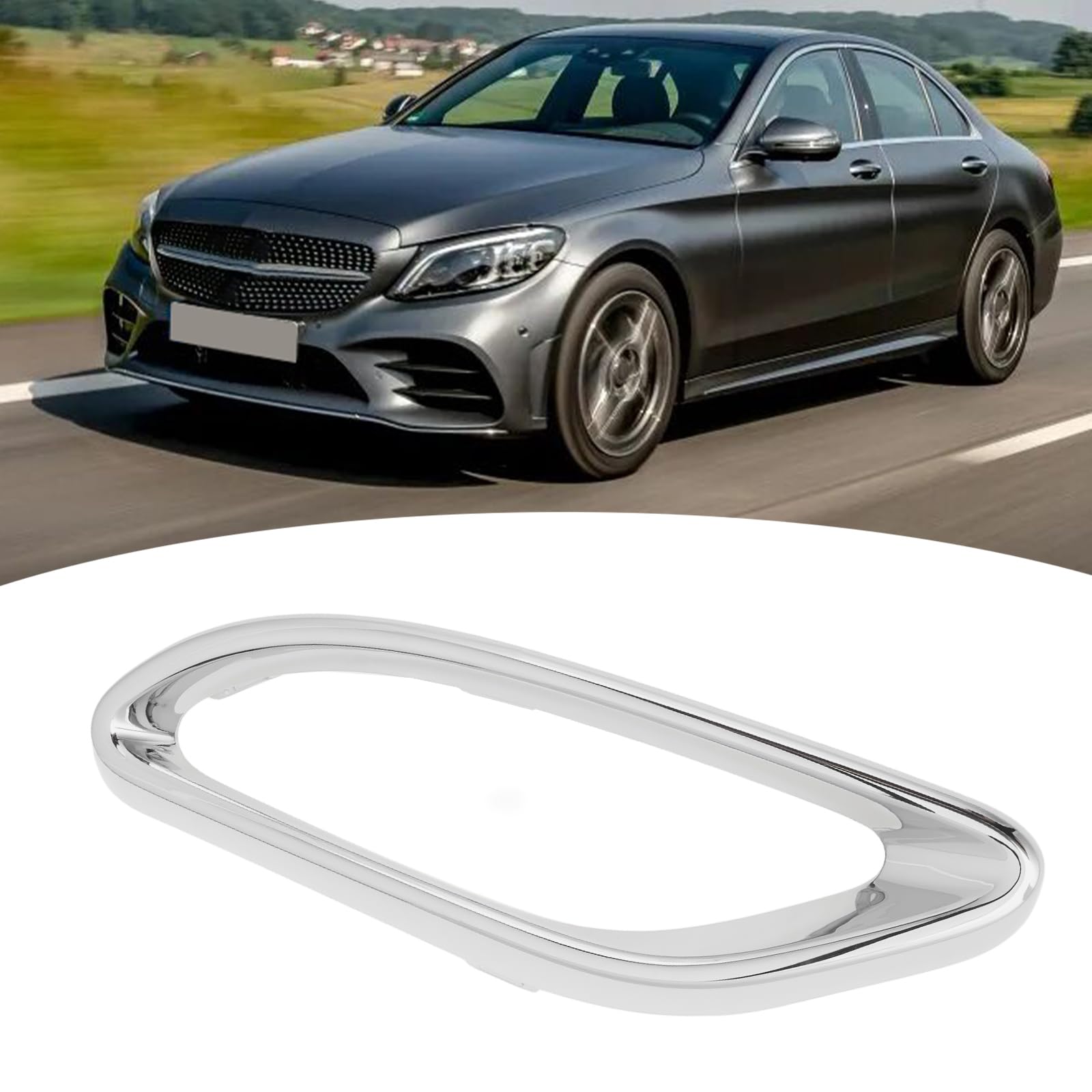 OTOTEC Embout d'échappement Gauche Compatible avec Mercedes Benz Classe C W205 W177 AMG Line 2014-2021 2058852221