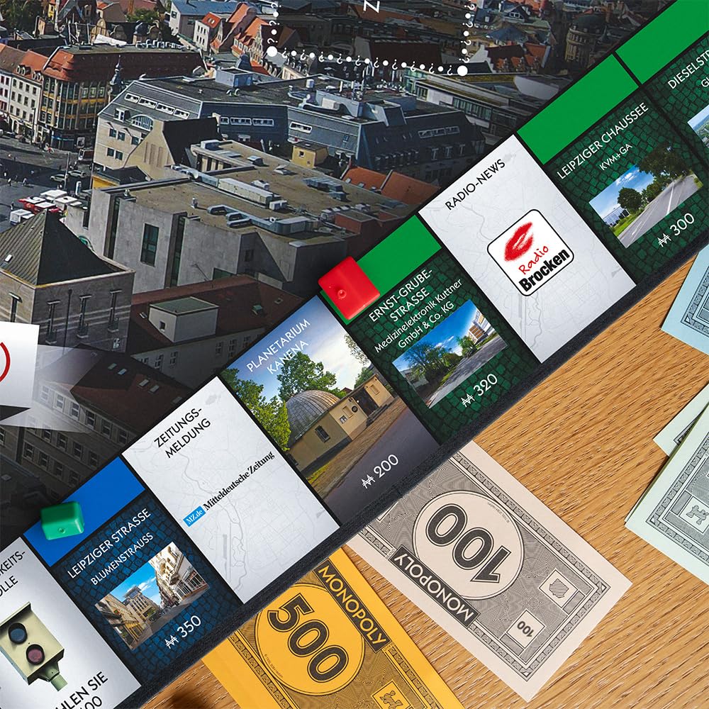 Monopoly Halle Einzelstück – Offizielle Städte-Edition mit regionalen Highlights | Gesellschaftsspiel für 2–6 Spieler ab 8 Jahren Souvenir für Fans von Halle (Saale)