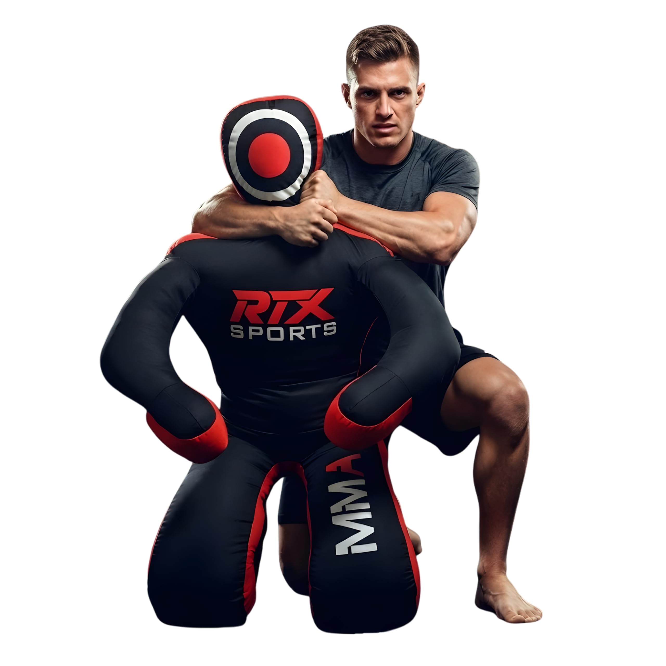 RTX MMA Judo Grappling Dummy Boxing Bag Brazilian Jiu Jitsu Sentado Posición Dummy Lucha Libre Artes Marciales Sumisión Autodefensa Entrenamiento Karate Maniquí | Lienzo - Sin relleno
