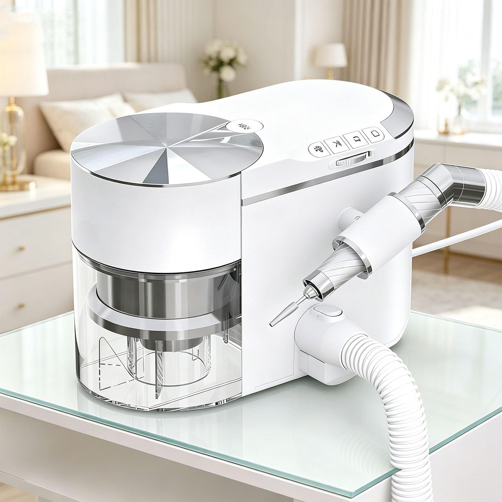 GLWABOMARS Cost-Effective 2-in-1 Nail Drill & Dust Collector Combo, 30000RPM Electric Nail File, 1.5KPa Strong Suction Nail Dust Vacuum for Home & Salon Use