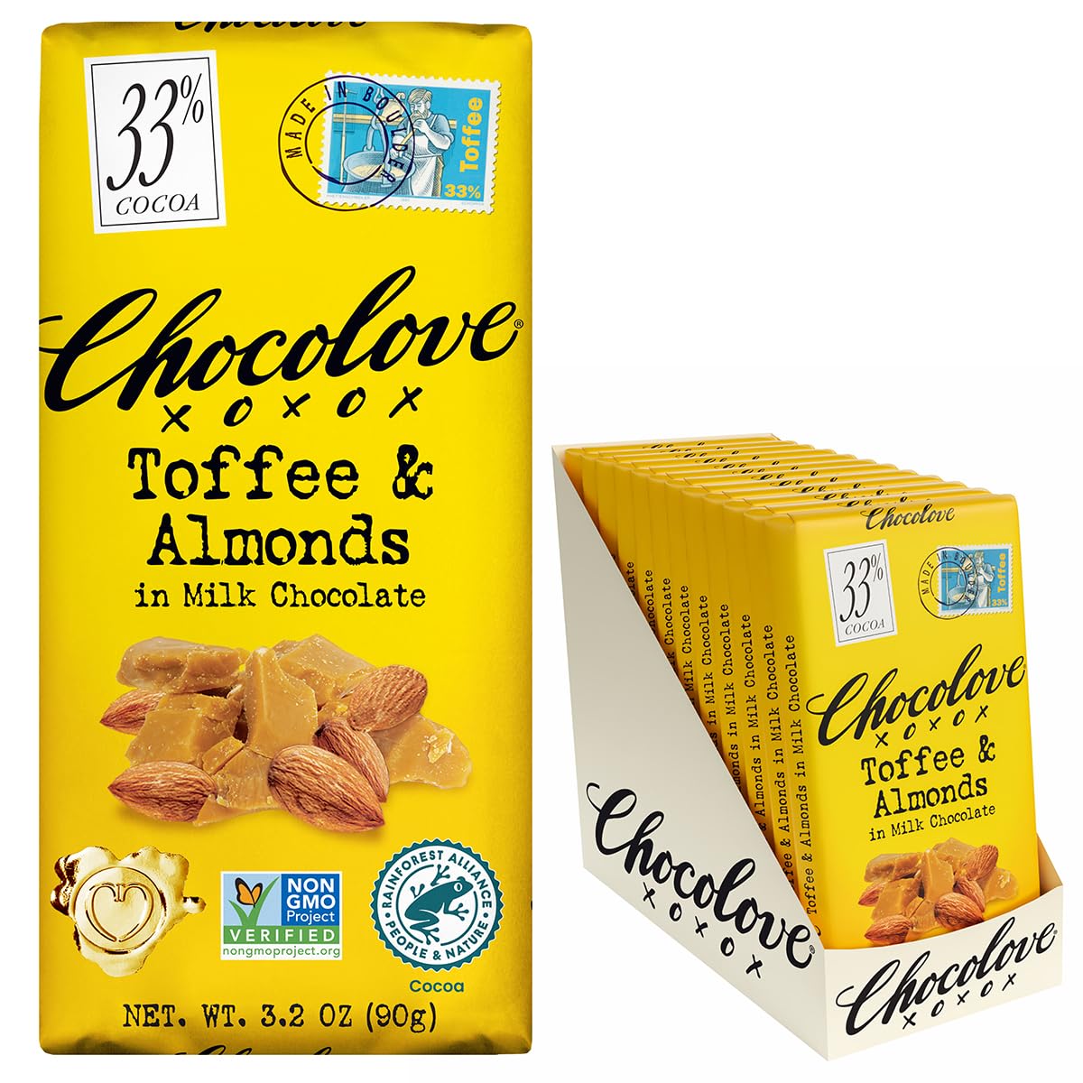 choco.and.love様リクエストページ Amazon.com : Chocolove Toffee & Almond Milk Chocolate Bars | 33