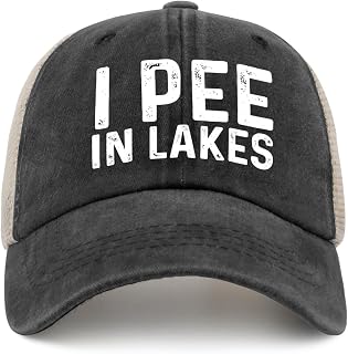 I Pee in Lakes Trucker Hat Women Vintage Mesh Hats for Fall