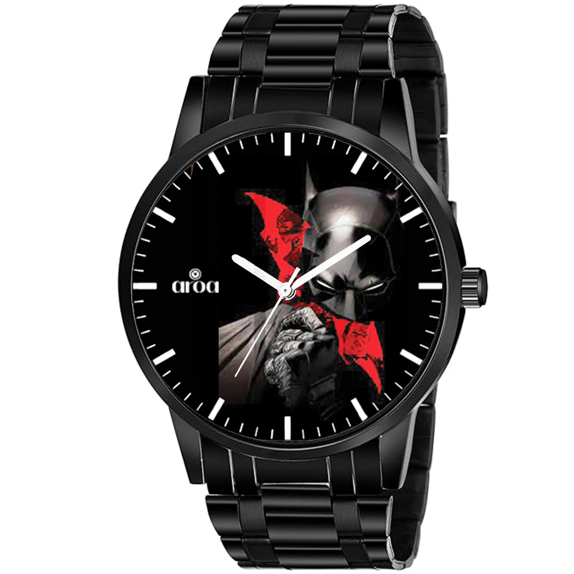 AROA Watch for Men with Batman with Red Logo Watch Model :BB/1/137 in Black Metal Type Black Metal Strap Analog Watch Black Dial for Men Stylish Watch for Boys (B0D2V58C68) Amazon Price History, Amazon Price Tracker