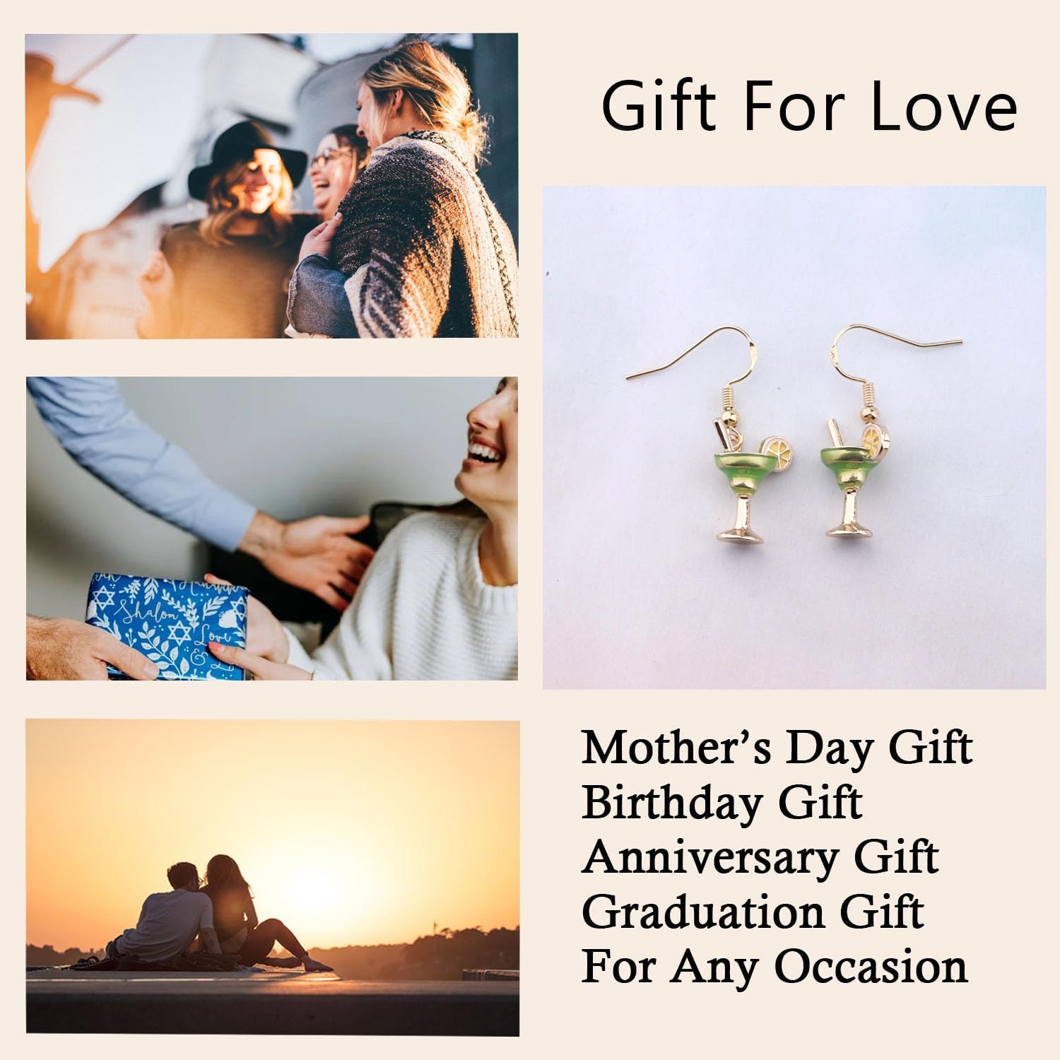 Dirty Martini Earring Margarita Jewelry For Women Drinker Espresso Martini Gift Green Cocktail Earrings - Image 7