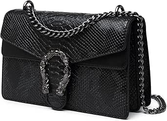 MYHOZEE Crossbody Bags for Women - Snake Printed Leather Clutch Shoulder Bag