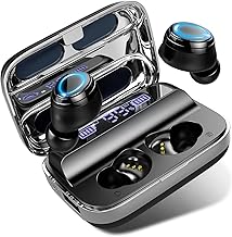 Wireless Bluetooth Earphones, Advanced Sound Quality Touch Led Digital Display, Bluetooth 5.3 Ipx7 Waterproof Touch Control With Microphone In Ear Earphones, Deep Bass Built-in Microphone Black
