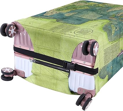 Mateju 2-tlg Kofferschutzhülle Elastisch 19-32 Zoll | 3D-Flugzeugdruck Waschbar Staubdicht