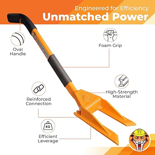 Miniatura 6 de Gutster Tools Barra de demolición con mango ovalado de 30 pulgadas, barra de demostración de espacio reducido, multiherramienta versátil, para