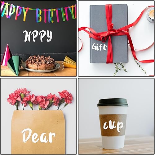 Miniatura 7 de 10 hojas de calcomanías de letras de vinilo impermeables, de 1 pulgada y 2 pulgadas, autoadhesivas, letras minúsculas, calcomanías para