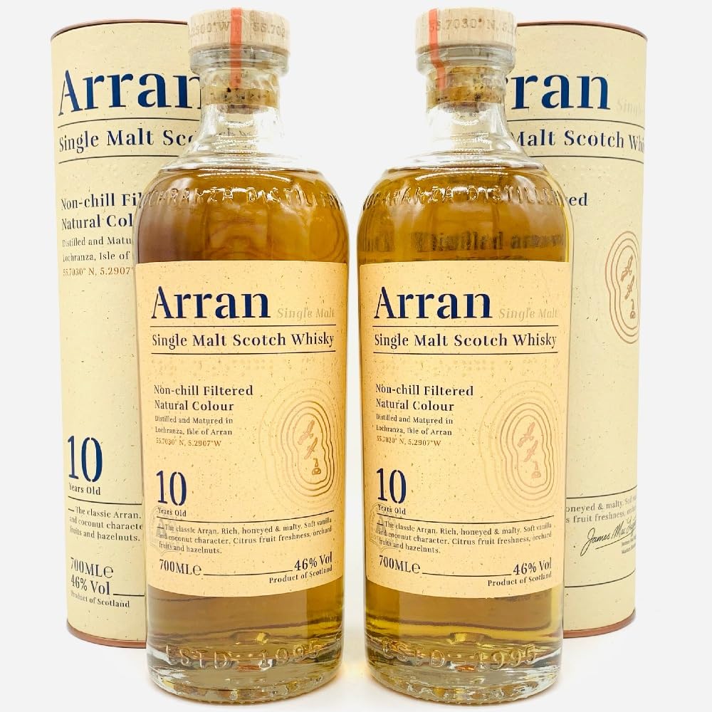Amazon.co.jp: [2本セット] アラン モルト 10年 シングル モルト 46度 