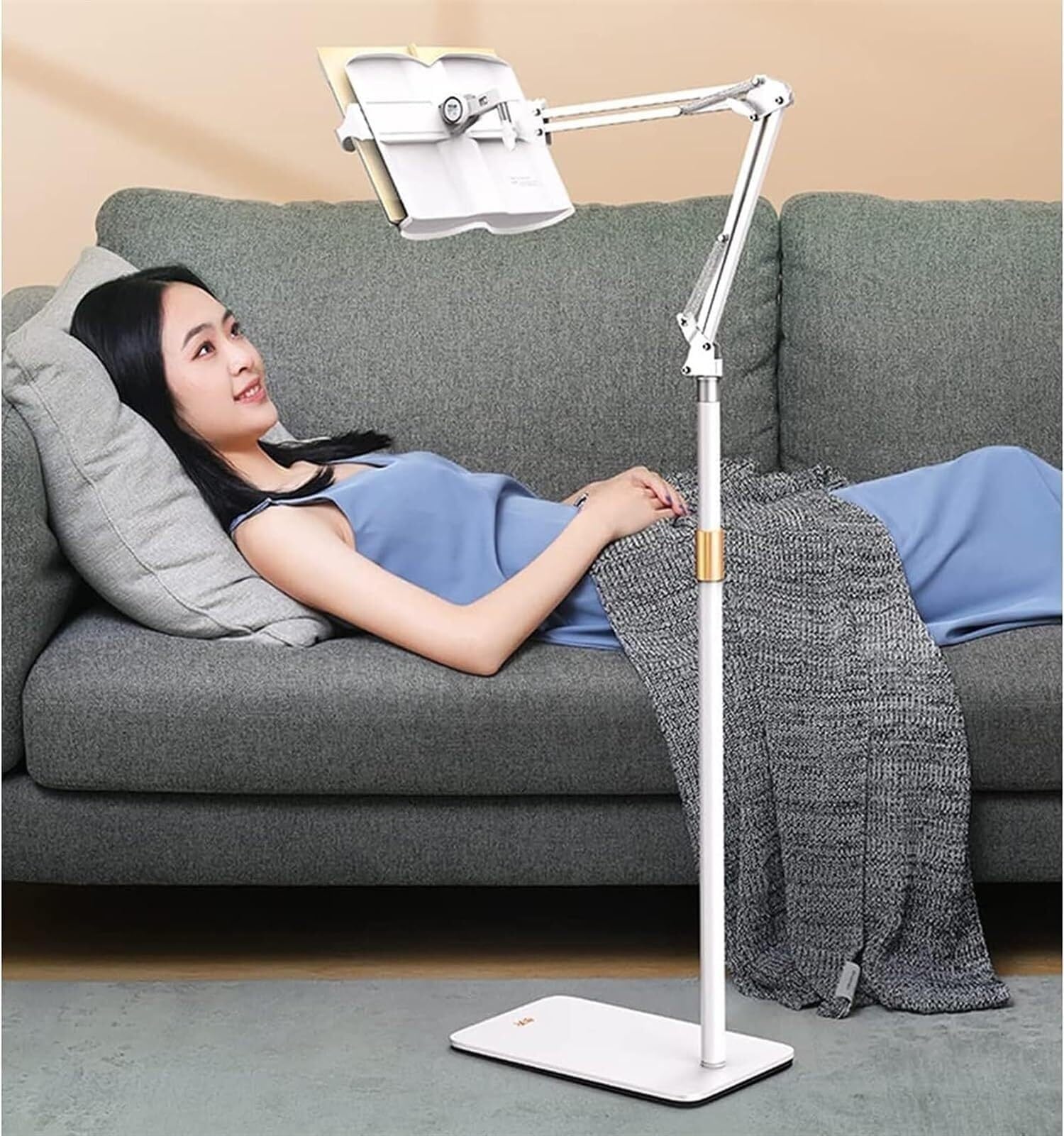 Soporte de Suelo para Leer Libros, Soporte para Libros para Leer, Altura Regulable, Soporte para Libros para Leer en la Cama y en el sofá, Soporte para Libros de Cocina, Personalizable