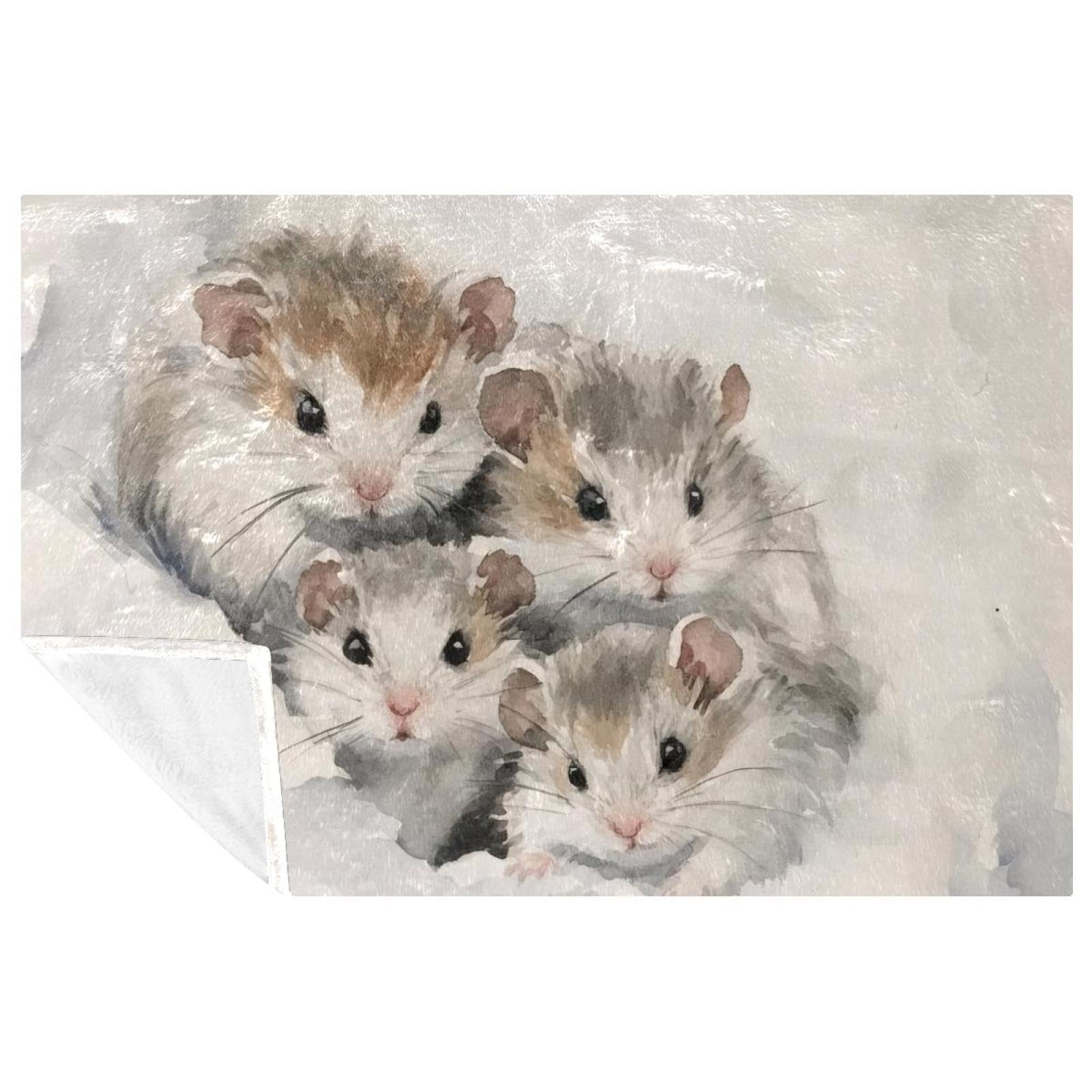 Jeté de lit hamster plaid doux et chaud 150x100 cm