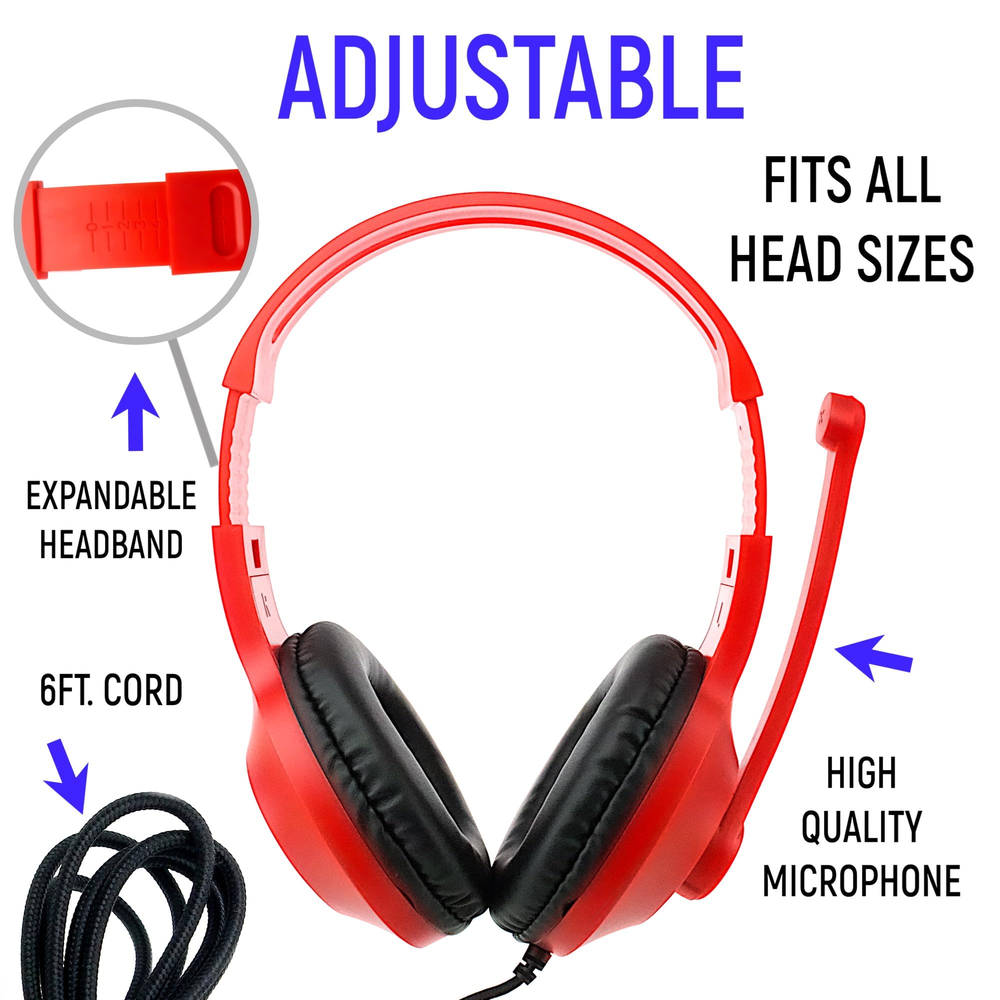 Auriculares tipo C a granel para aula con micrófono. Paquete escolar resistente con cable para estudiantes con micrófono giratorio. Se adapta a puertos USB C en portátiles y tabletas (paquete de