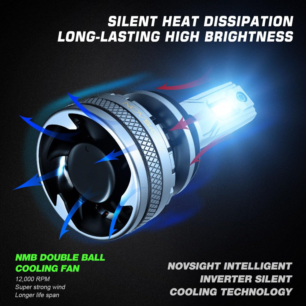 YONGYAO A500-N37 Bombillas Faros LED 22.000LM DC9-32V 6500K Haz Hi-Lo 120W Par Super Brillante- H7