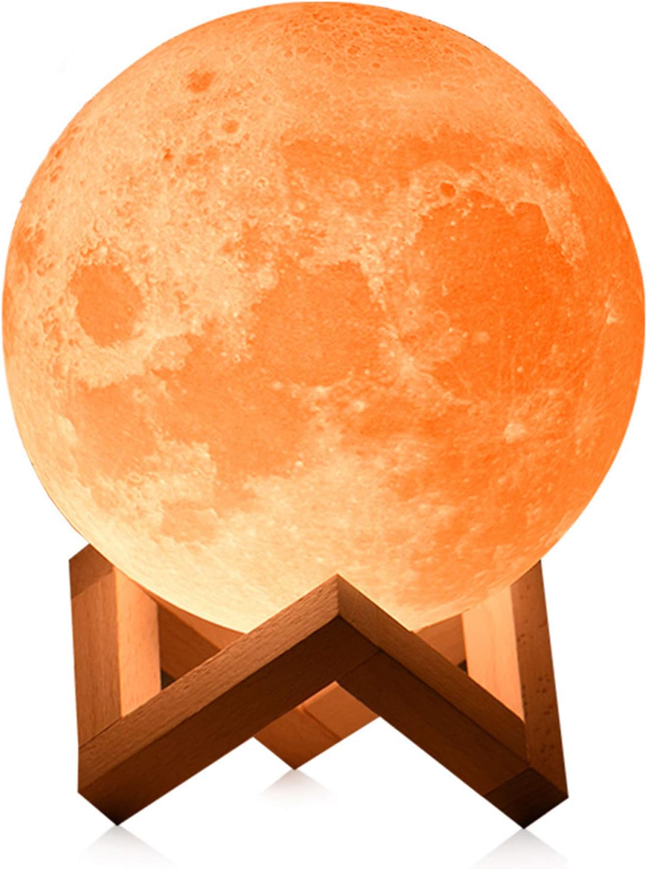 Customized Moon Lamp, 3D Moon Night Light, Personalized Photo & Text Full Moon Lamp, LED Lunar Table Lamp, Kids Lover Birthday Party, 18CM