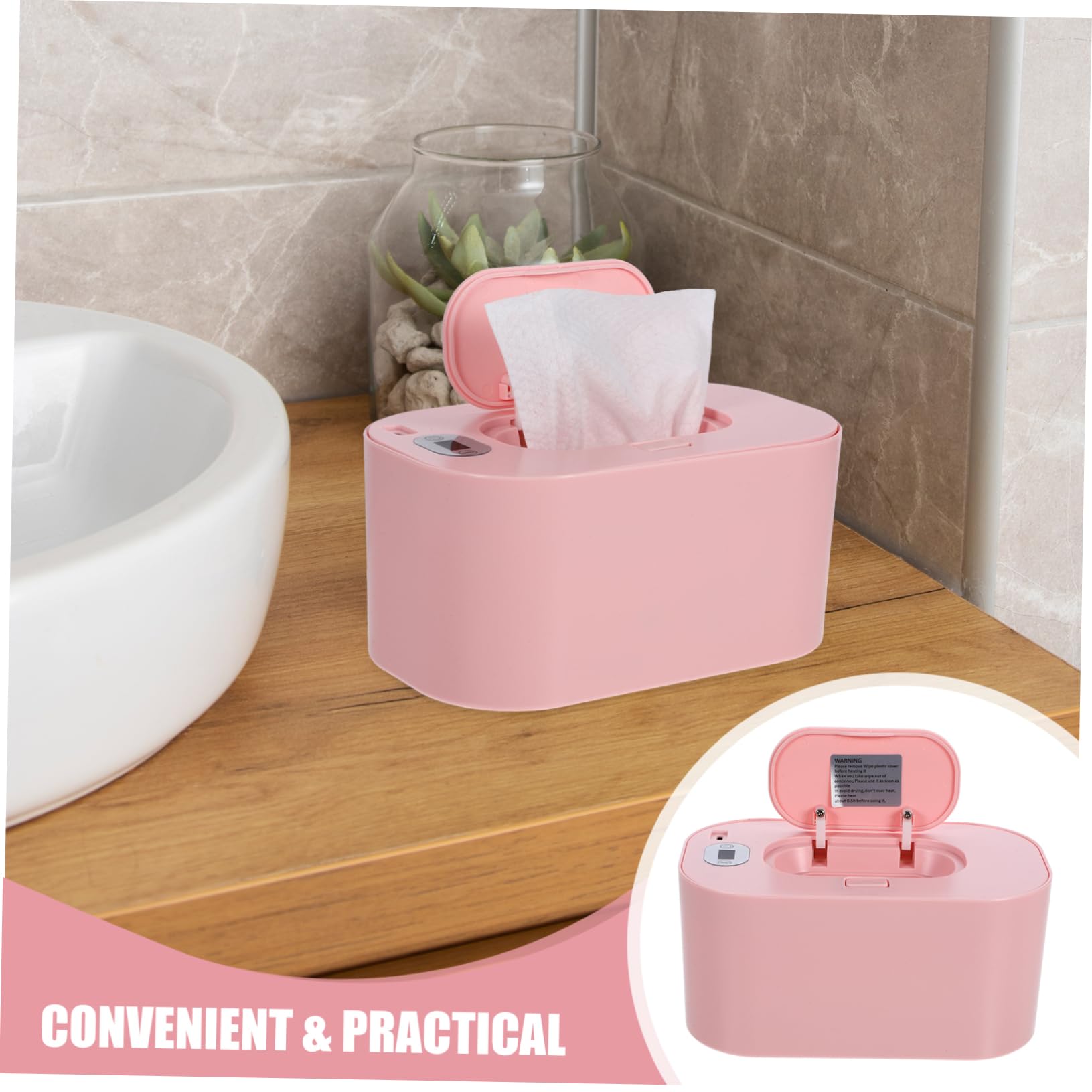 Mobestech Calentador Toallitas Húmedas Niño Caja de Termostato para Toallitas Húmedas, Material ABS y Control de Calor Botón para Uso Doméstico