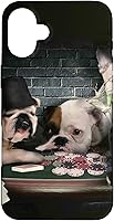 Vista 23 de Funda divertida para iPhone 12/12 Pro Dog Dogs Play Cards