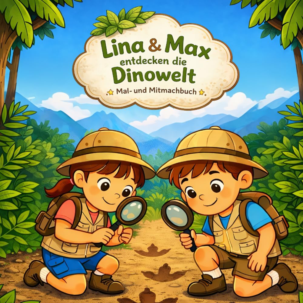 Lina & Max entdecken die Dinowelt: Mal- und Mitmachbuch