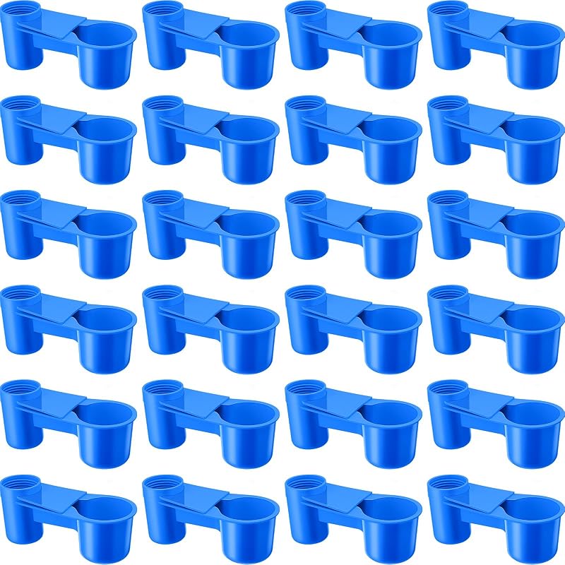 Bebedouro para aves com alimentação por gravidade em plástico LemonRoad Azul – 24 unidades