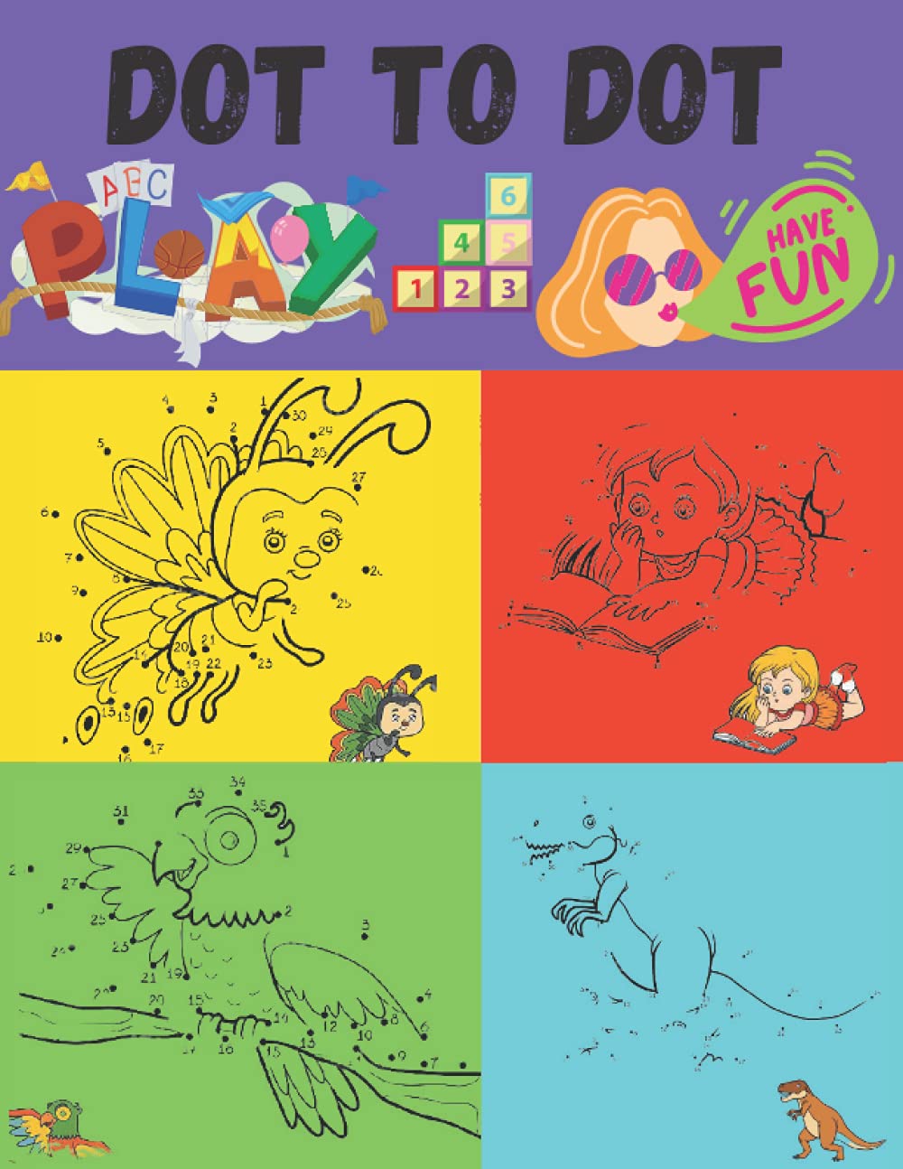 DOT TO DOT: Numbers 1-20 Dot-to-Dots Workbook - 50 Pages| Ages 3 to 5, Preschool to Kindergarten, Connect the Dots, Numerical Order, Counting