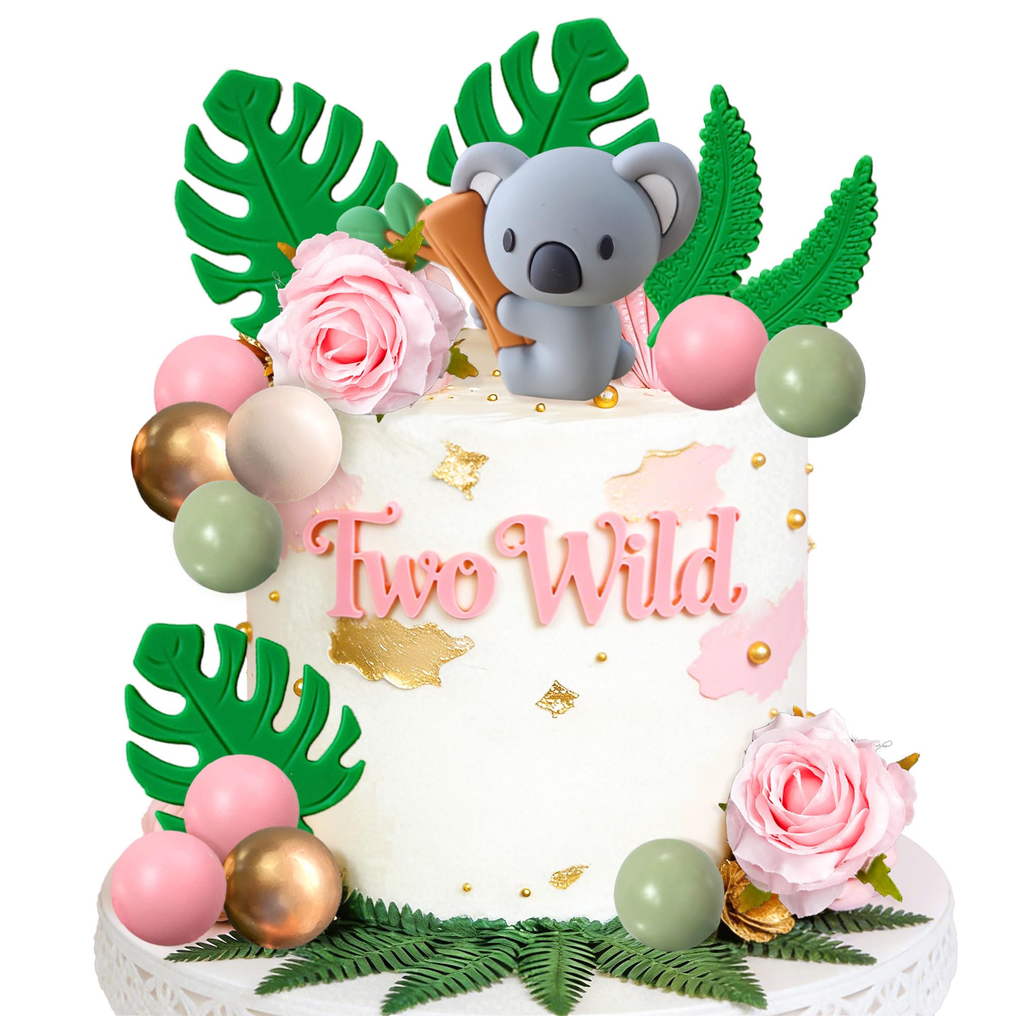 Jungle Baby Shower Cake Decoration Koala Cake Topper Safari Animals Cake Decoration Wild One Cake Decoration Two Wild Cake Topper Jungle Safari Animals Party Supplies