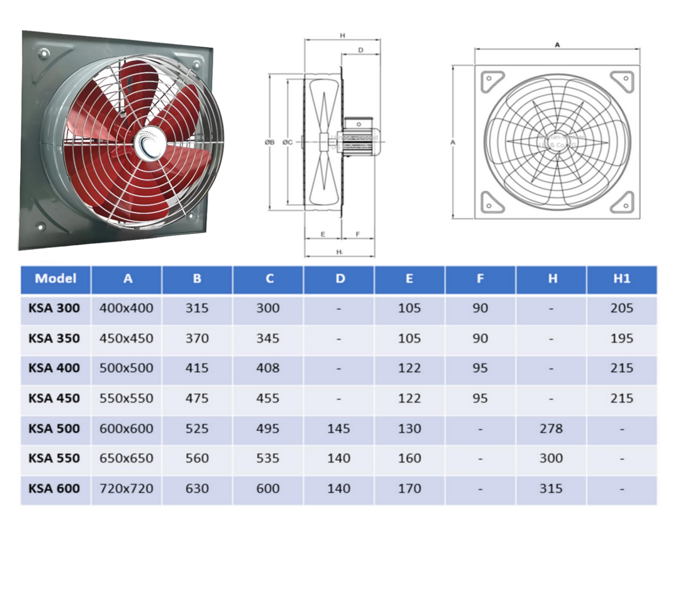 400mm Ventilador con 500W Regulador de Velocidad Ventilación Extractor Helicoidal Helicoidales